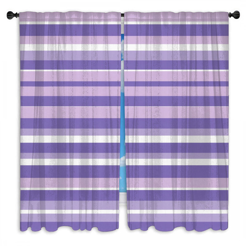 Rideaux de fenêtre mauve à motif de voilage transparent et obscurcissant - 2 panneaux, 40 po x 60 po - 2 panneaux