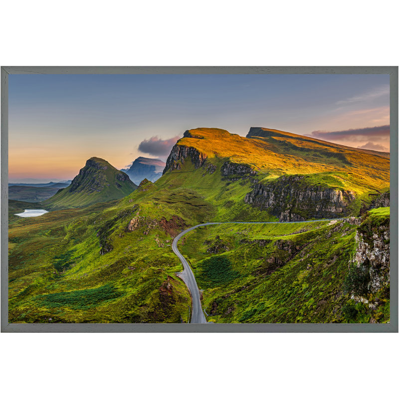 Zettie Single Picture Frame Print, 76cm H x 114cm W x 4cm D, Grey Framed