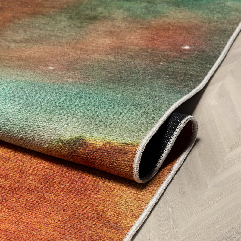 Carina Multi Abstract Synthetic Flat Woven Kids Rug 5' x 7'