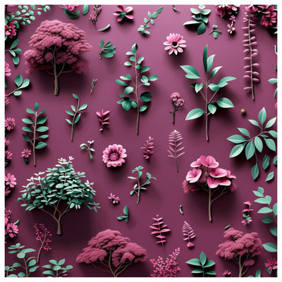 Floral Leaves Pattern Quilted Bedspread