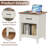 17.7'' W 1-Drawer Farmhouse Nightstand With Charging Station