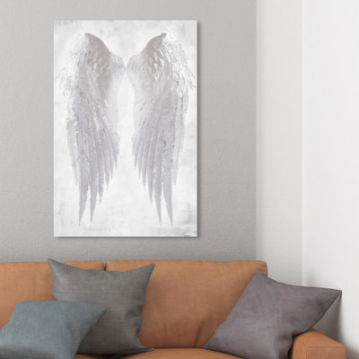 " Fashion And Glam Wings Of Angel Silver "