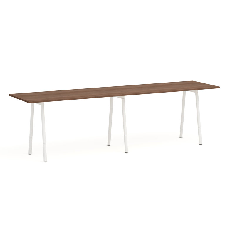 Table de conférence Series A, H 40 po x l 36 po x P 36 po, Blanc/noyer