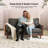Modern Farmhouse Velvet Upholstery Loveseat With Frame Compact 2-Seater Couch For Small Space-1202126064