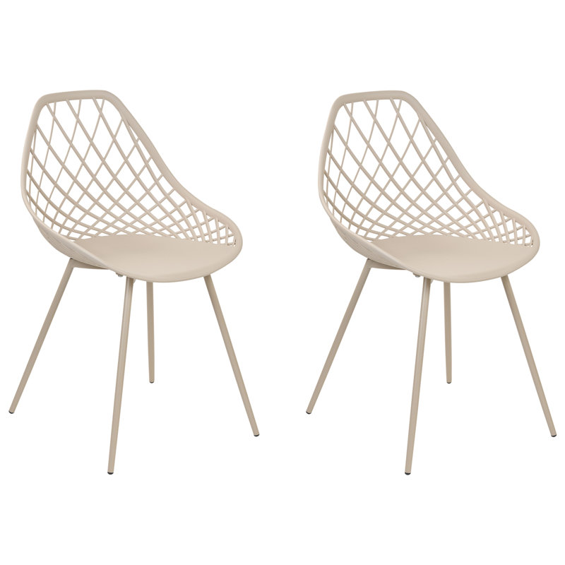 Rosanne 47cm H Cross Back Side Chair in Green, Beige