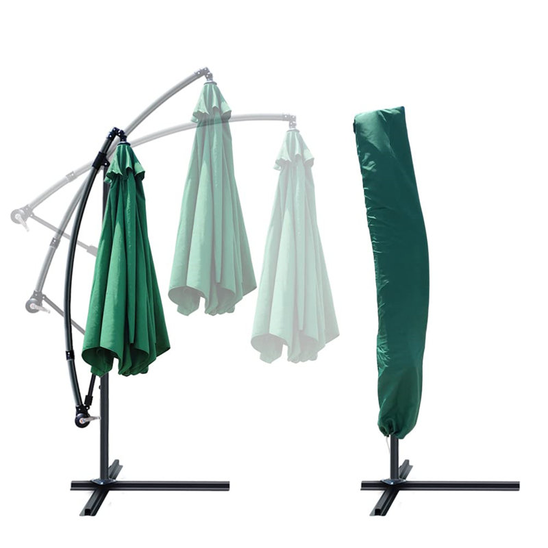 300cm Cantilever Parasol, Green