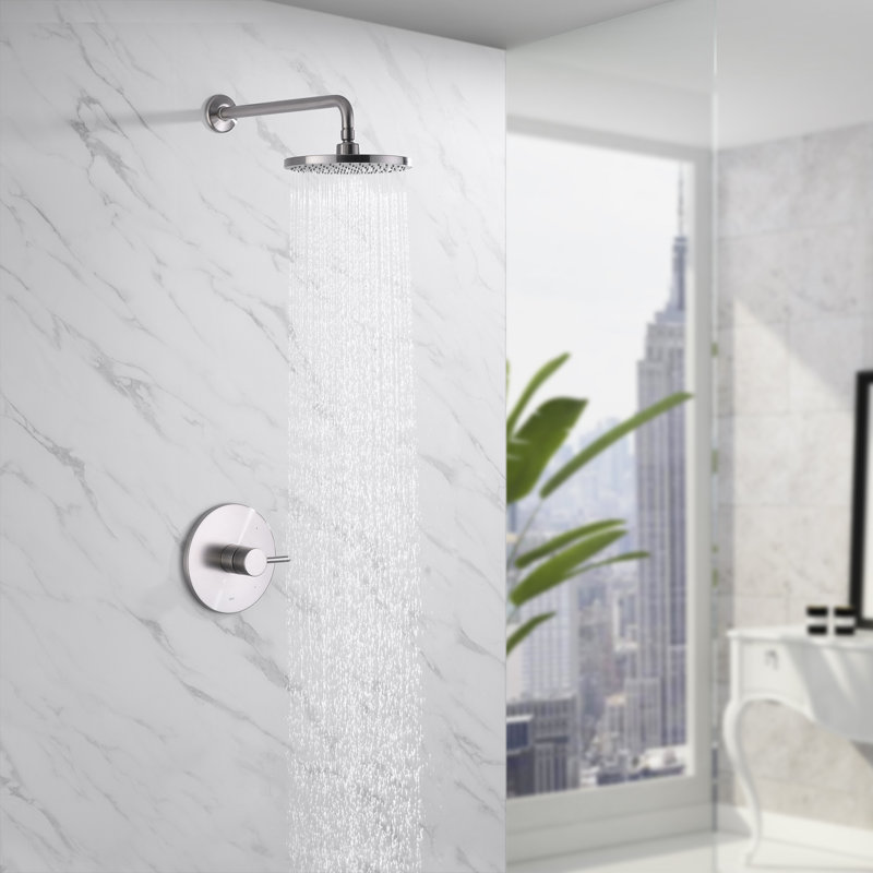 Shower Faucet with Rough-in Valve, Brushed Nickel