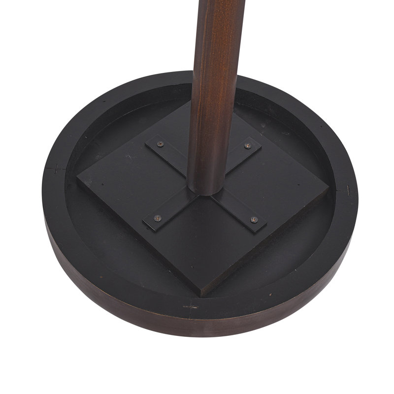 Jilyn Small Pedestal End Table Metal Base Side Table, Drinking Table w/ Scratching Distressed Finish