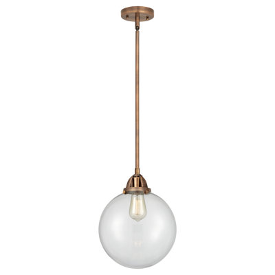 Nouveau 2 - Alphonsa - 1 Light 10" Stem Hung Mini Pendant - Bulb Not Included
