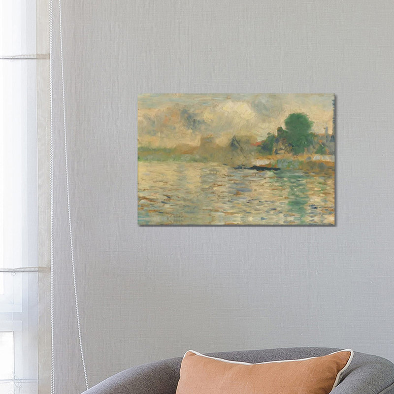 Berge De La Seine 1884 by Georges Seurat - Wrapped Canvas Gallery-Wrapped Canvas Giclée