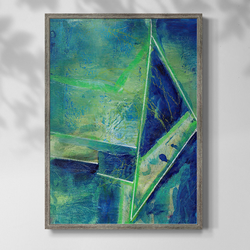 GeometricInCoolII Framed Print - Solid Wood, 30" H x 24" W