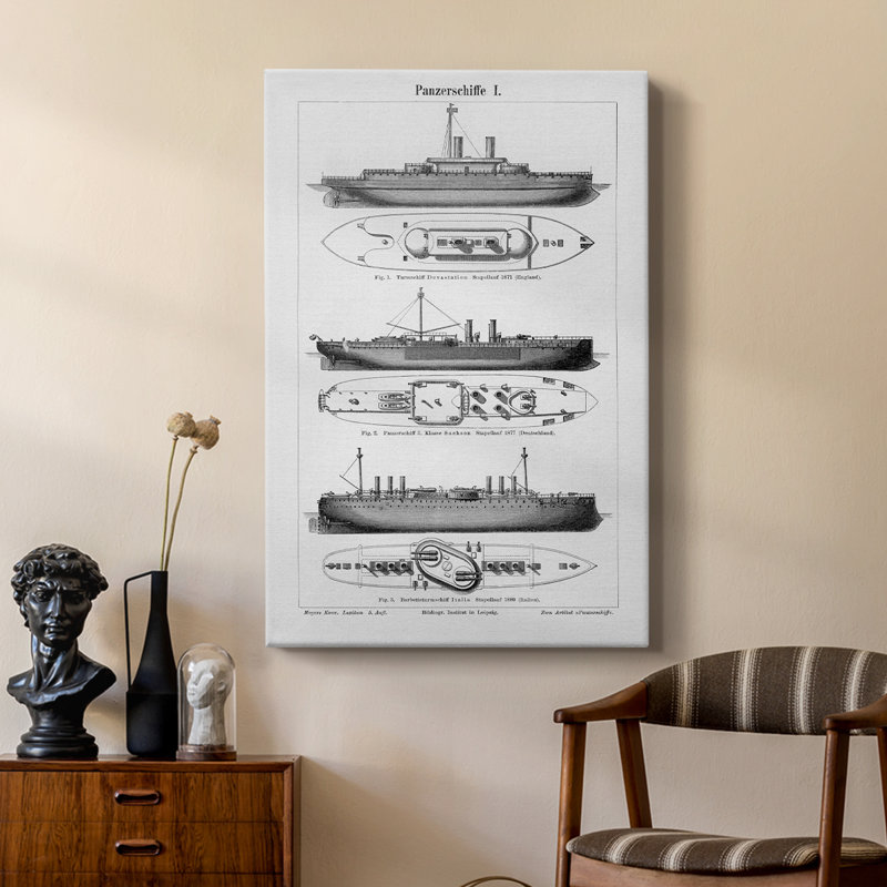 Bateau industriel - galerie Cavas sur mesure, 18" H x 12" W
