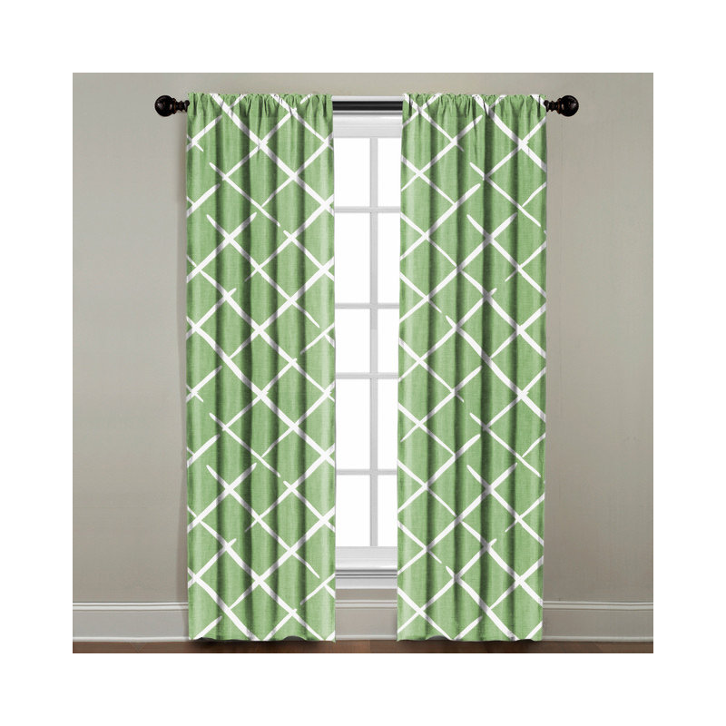 Room Darkening Curtain, 50" W x 96" L, Indigo/White