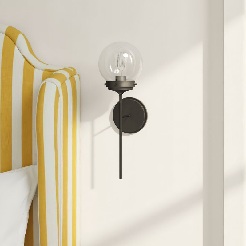 Aiden 1 - Light Dimmable Armed Sconce in Oil Rubbed Bronze, Oil Rubbed Bronze