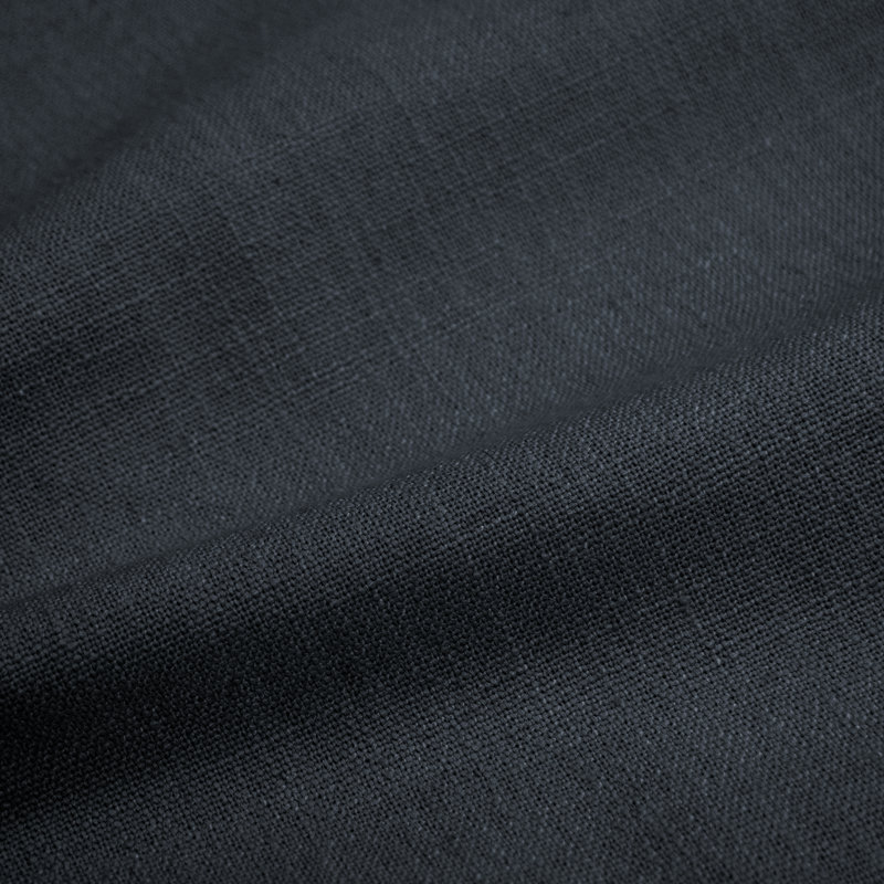 Jebb Upholstered Ottoman, Classic Navy Linen