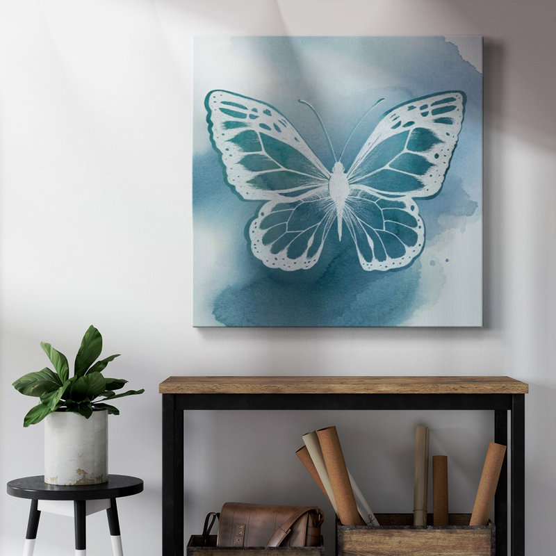 Toile tendue avec châssis Beryl Butterfly IV-Premium - prête à être accrochée