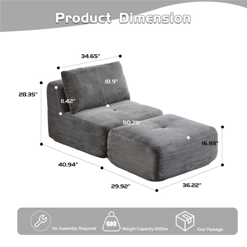 Modern Memory Foam Compressed Sofa