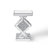 2-Piece Mirrored Table Combo: Glass Top Console & Tall Pedestal End Table with Crystal Inlay