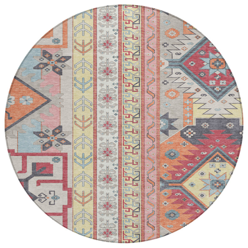 Tapis intérieur / extérieur lavable à la machine Chantille ACN1015, Rond 8 pi