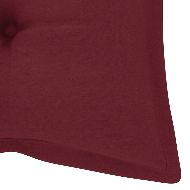 Banc de jardin en bambou / rotin Lydd, Rouge foncé