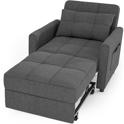 3-in-1 Adjustable Upholstered Sleeper Sofa Bed, Convertible Modern Foldable Lounge Chair, Single Bed Sofa, Holiday Gifts Modern Sofa Bed, Adjustable Sofa Chair For Living Room, Sofas For Living Room, Apartment, Small Space, Office