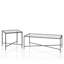 Ensemble de 2 tables basses en métal martelé à motif en X de style moderne Lalia-125808162-125808164