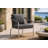 Catlin Aluminum Outdoor Patio Chair with Cushions – Modern Rope-Accent Lounge Chair with Quick-Dry Mesh, Rust-Free Frame & Arrives Fully Assembled