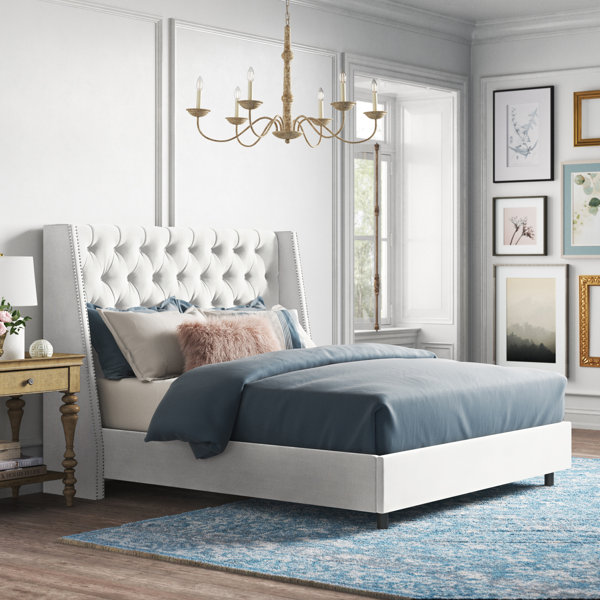 Kelly Clarkson Home Annabel Upholstered Wingback Bed & Reviews | Wayfair