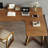 Nut-brown L-Shaped Solid Wood writing desk-1465388224-1465388254