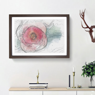 A Pink Hibiscus Flower in Abstract - Picture Frame Graphic Art Print