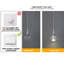 Luminaire suspendu à 1 lumière DEL Marguerettes en chrome