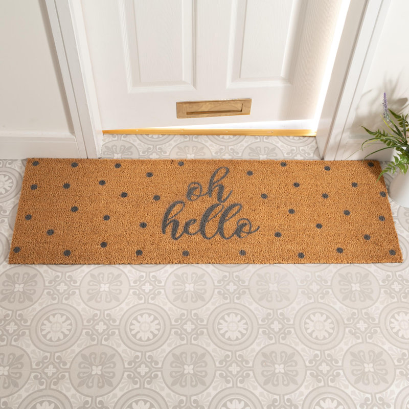 Gorm Non-Slip Outdoor Doormat, Natural/Grey