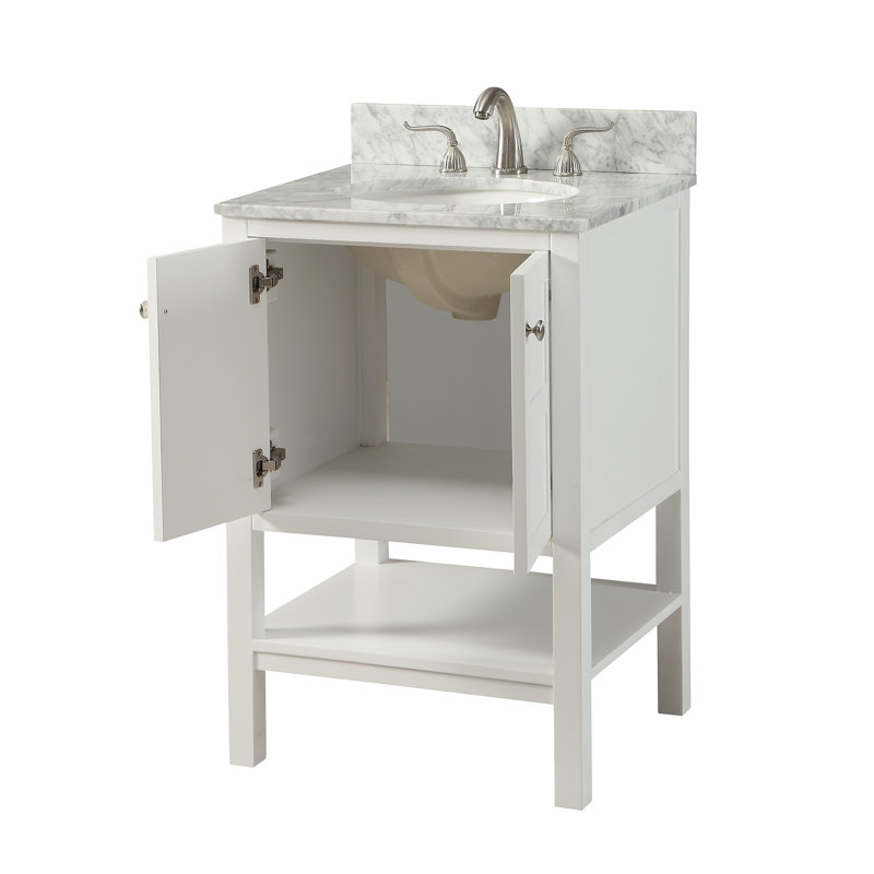 Ensemble de meuble-lavabo simple 24 po Amyra, Blanc