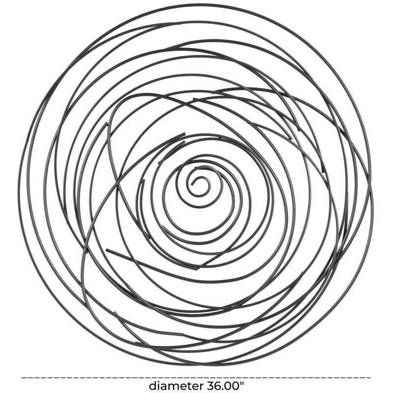 Wrought Studio™ Round Overlapping Lines Abstract Wall Decor