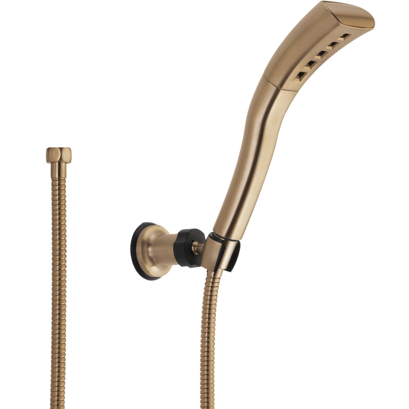 Universal Showering Components Shower Head with H2okinetic Technology, Brilliance Champagne Bronze