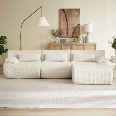 L Sofa, Cloud Boneless Couches For Living Room, Modern Modular Sectional Sofa, Oversized