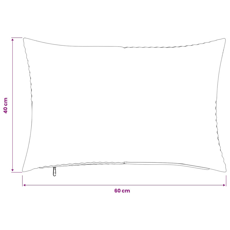 Cushion Cover, Rectangle 40cm H x 60cm W, Red Orange