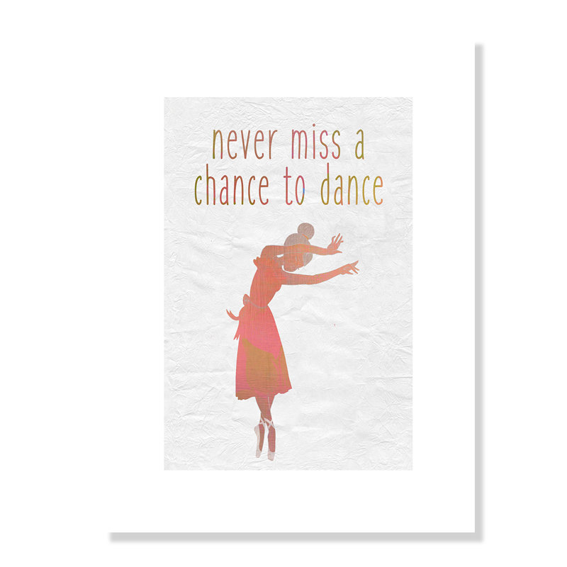 Impression sur papier Dance B, H 16 po x l 12 po x P 1 po, Papier