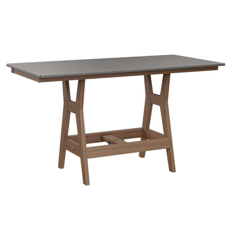 Table rectangulaire à hauteur de comptoir 66 po Berlin Gardens Harbor, Acajou antique, H 35,5 po x l 66 po x P 33 po
