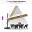 Parasol carré en porte-à-faux 12 pi Najai, sans base, beige-1445309207
