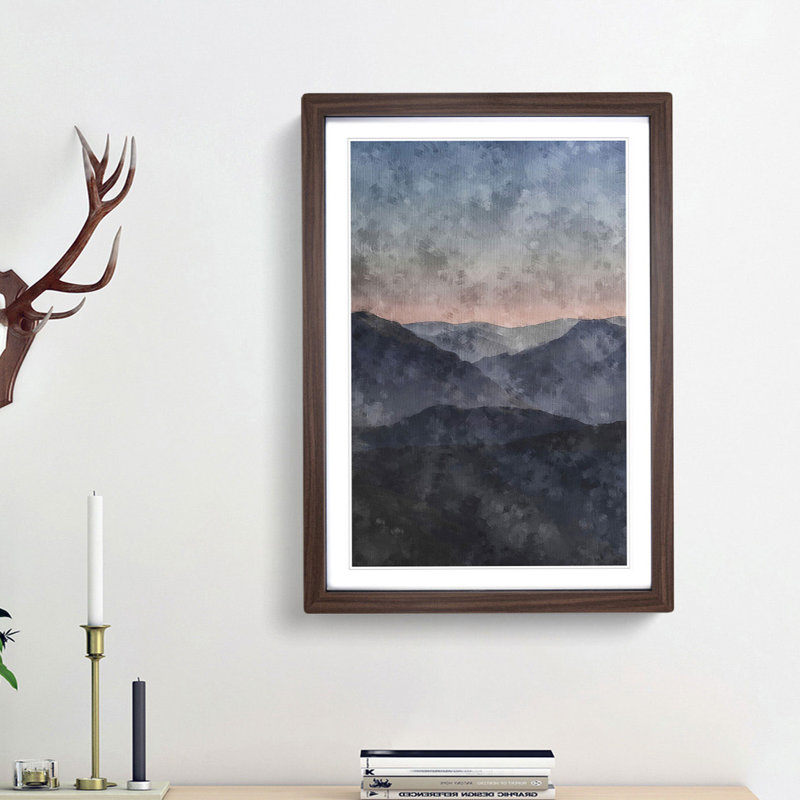 Ben Lui Mountain Scotland - Picture Frame Graphic Art Print, Walnut Framed, 63cm H x 45cm W x 2cm D