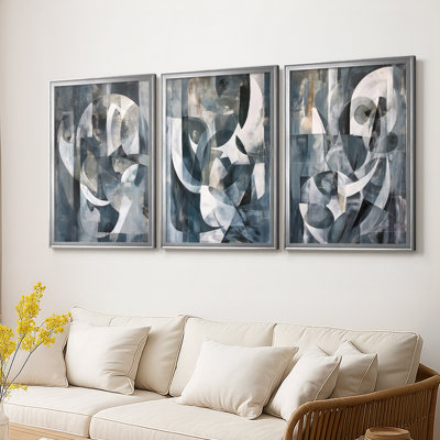 ABSTRACT Series CDLxxxx - Toile tendue avec châssis sur mesure - 3 pièces