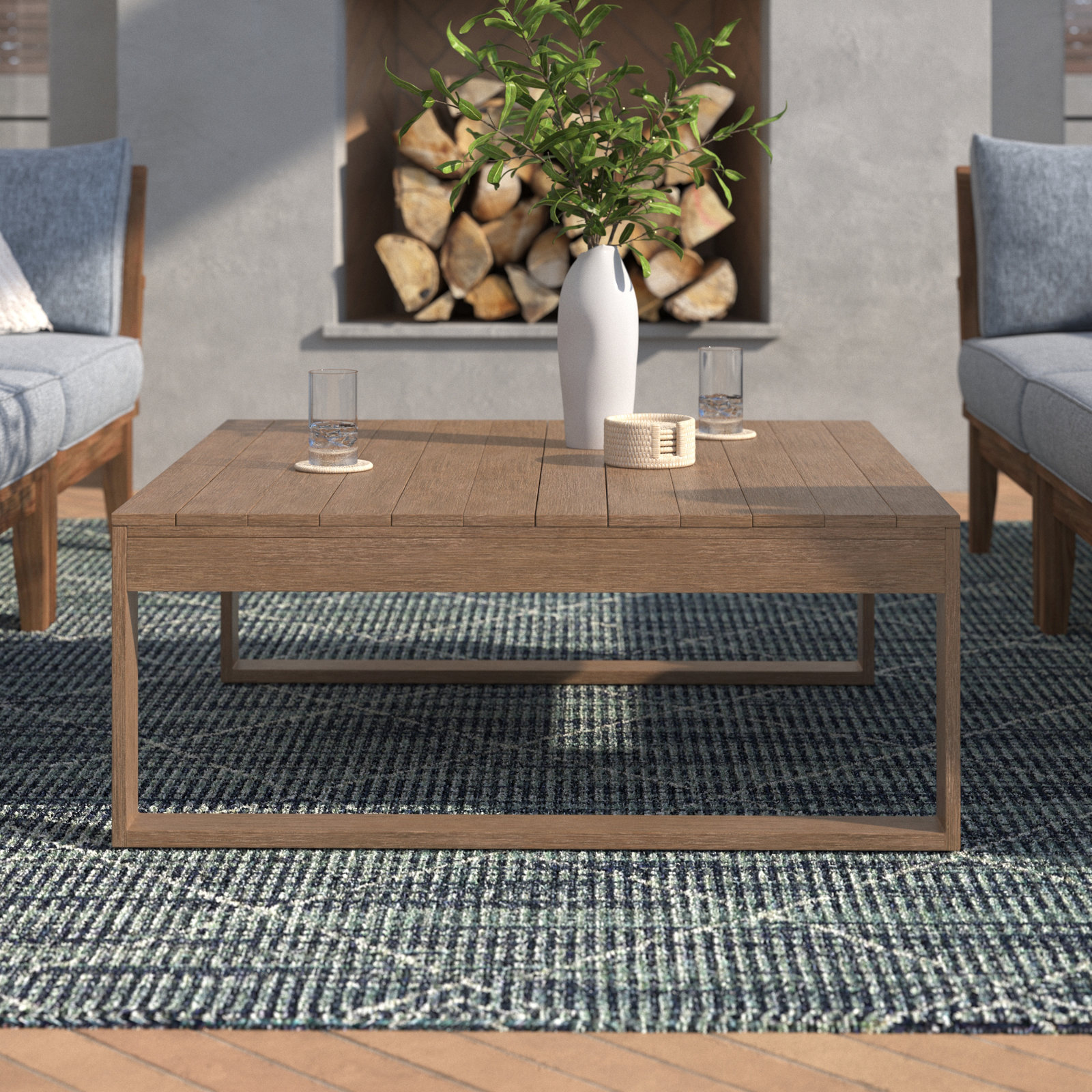 Cove 37" Eucalyptus Patio Table