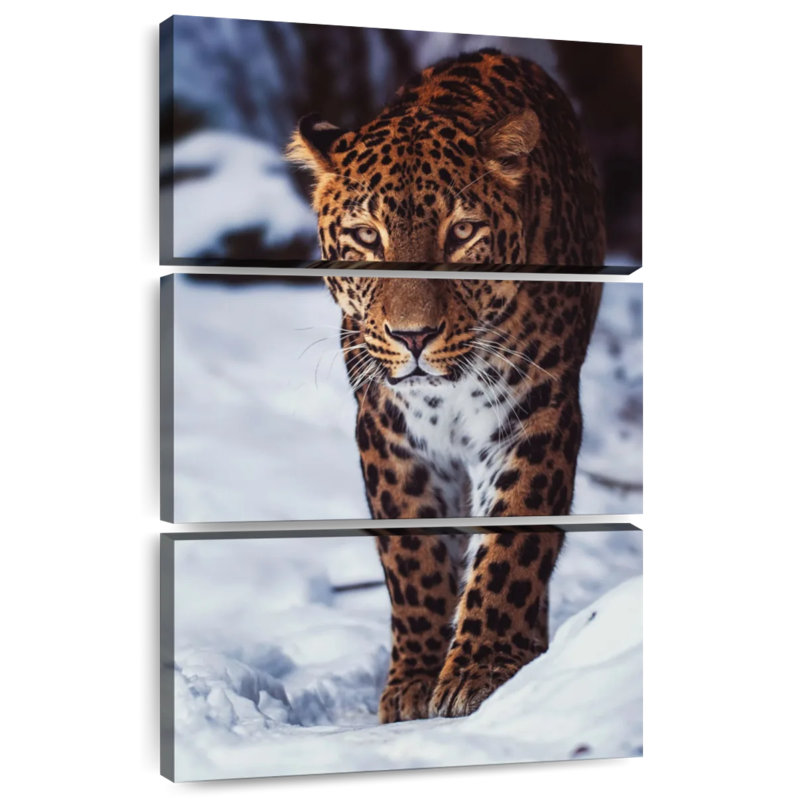 Brampt Winter Leopard, 32" H x 20" W