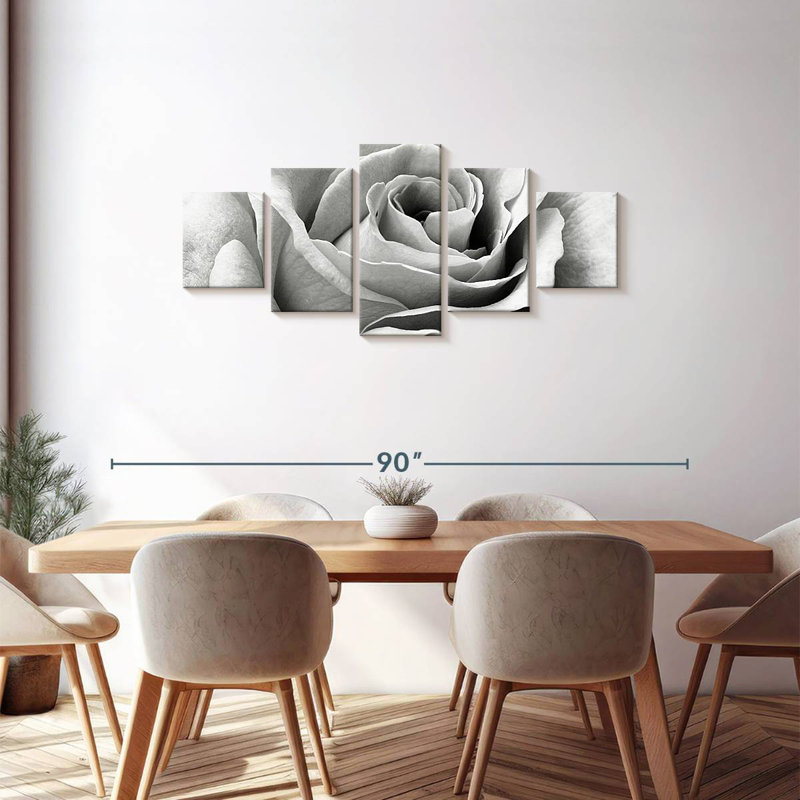 Full Bloom Rose, 30" H x 68" W