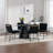 Tufted Upholstered Metal Dining Chairs-695779494
