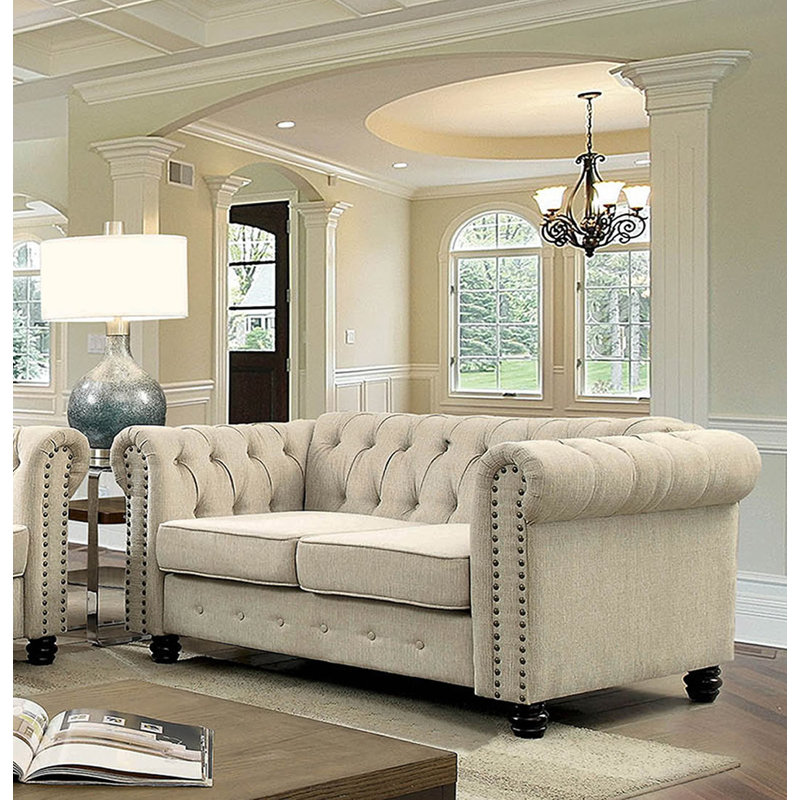 Leite Upholstered 61'' Loveseat, Taupe