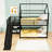 Metal Bunk Bed with Slide and Shelves-375725961