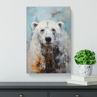 Polar Bear Abstract No.2 - Wrapped Canvas