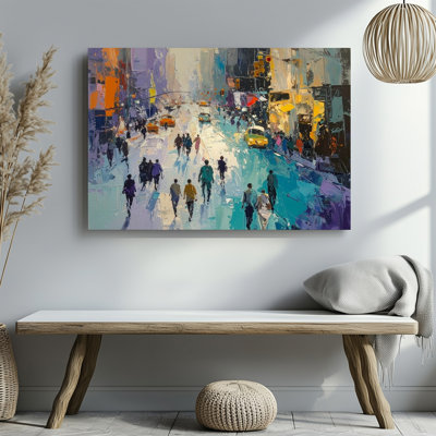 Art urbain sur toile, scène urbaine urbaine, prêt à accrocher, décor urbain, conception moderne de qualité supérieure